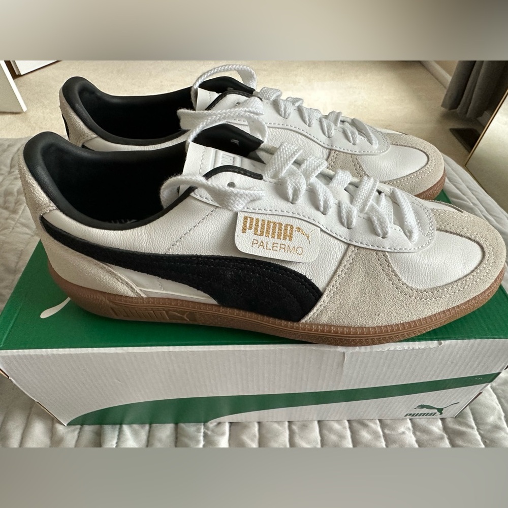 Puma Palermo leather sneakers, women’s 9.5, men’s 8, NWT